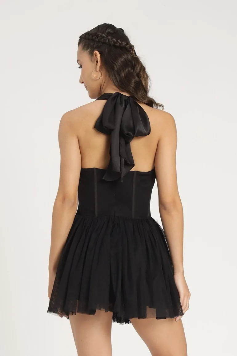 Therma Mini Dress in Black - 5