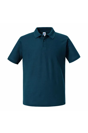 Russell Mens Authentic Eco Polo Shirt - Petrol Blue