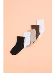 Multicolored 5-Piece Unisex Socks - 1
