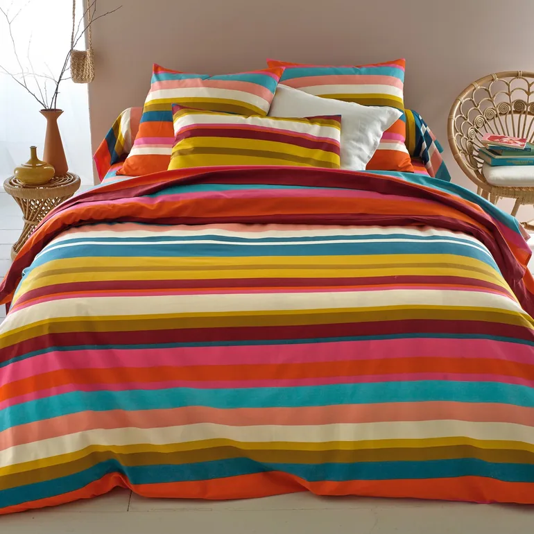 PARAISIO Striped Cotton Flat Sheet - 1