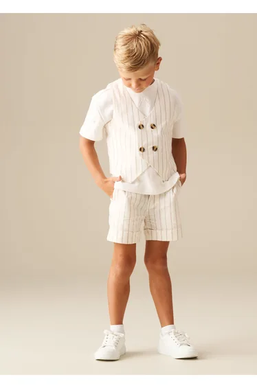 Jake Turn Up Stripe Suit Short