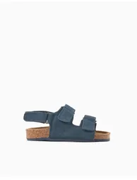 Cork Sandal Leather Night Blue - 1