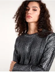 Metallic Printed Cable Jumper - 3