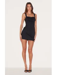Black Tie Detail Shift Dress