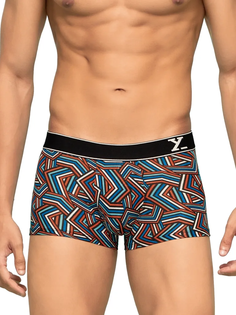Pack of 2 - Men Printed Breathable Cotton Trunks - 1