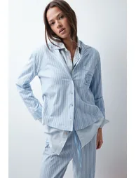 Blue striped classic pyjamas