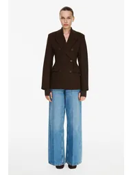 Sculptural Fitted Blazer Jacket