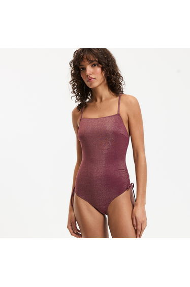 One-Piece Swimsuit in Mesh with Metallic Fibre product thumbnail 2