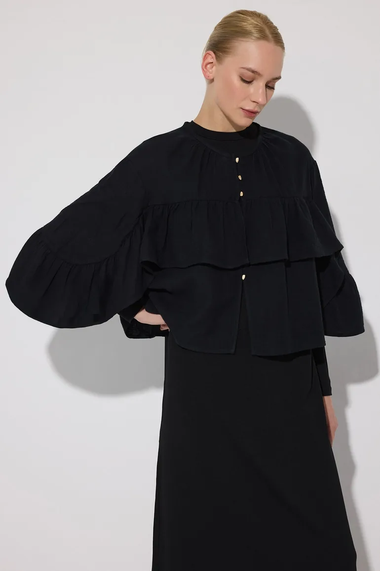 BAT SLEEVE MUSLIN SHIRT - 1