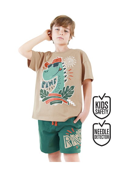 Summer Dino Boy T-shirt Shorts Set