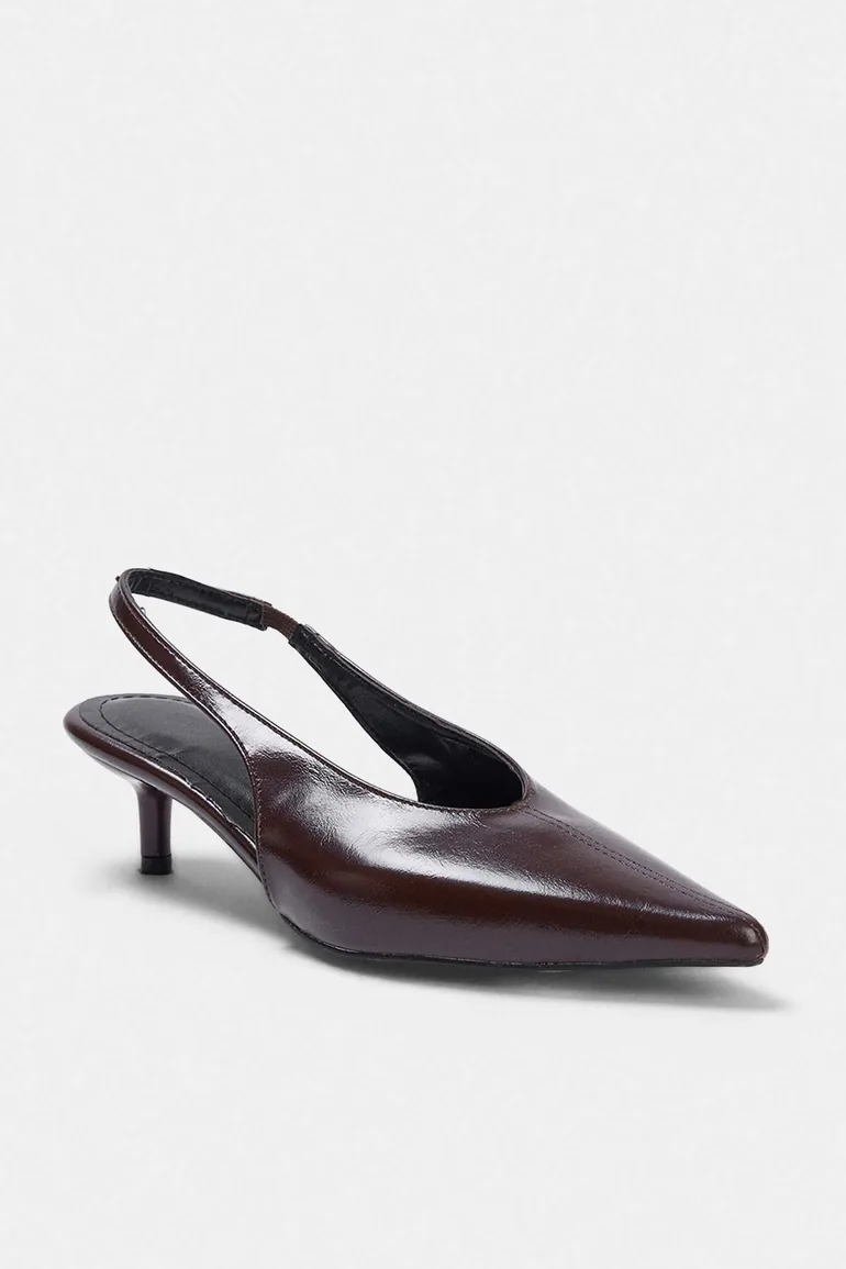 Brown 4 cm Women's Classic Heeled Shoes - 2