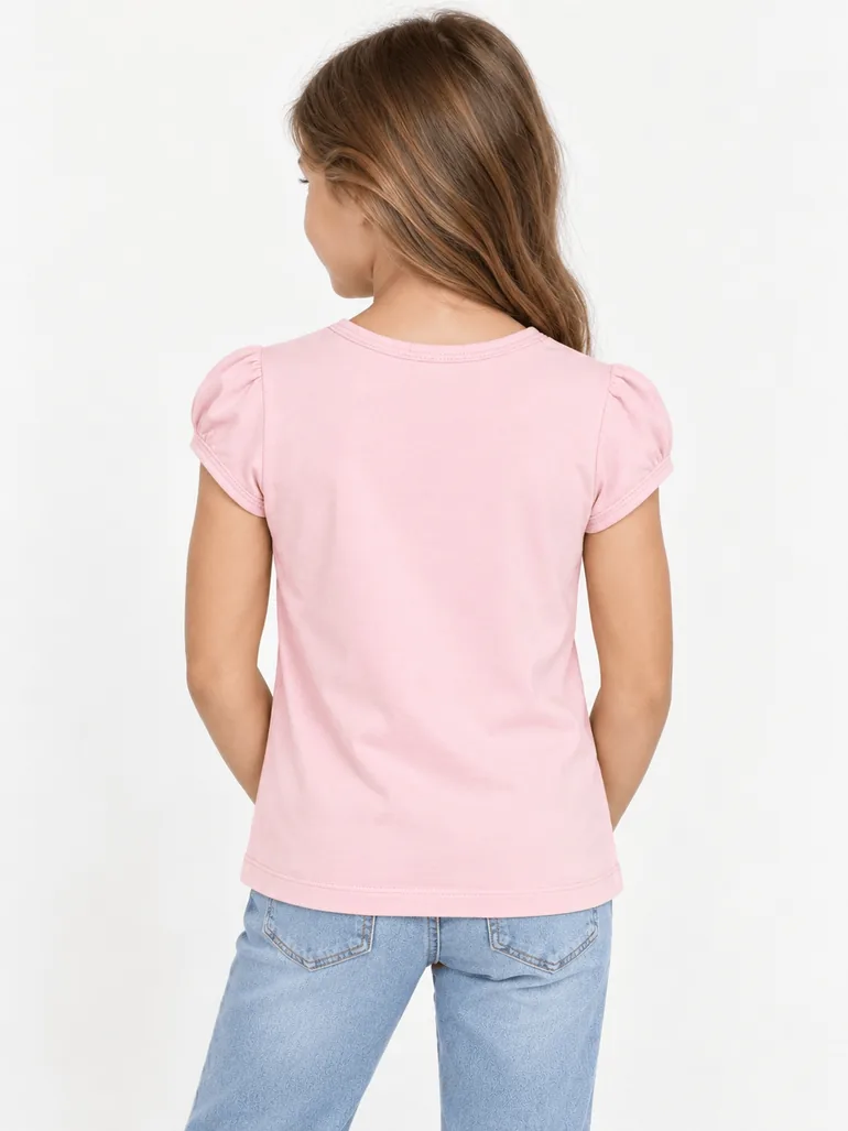 Childsplay Girls Cotton T-Shirt in Pink - 3