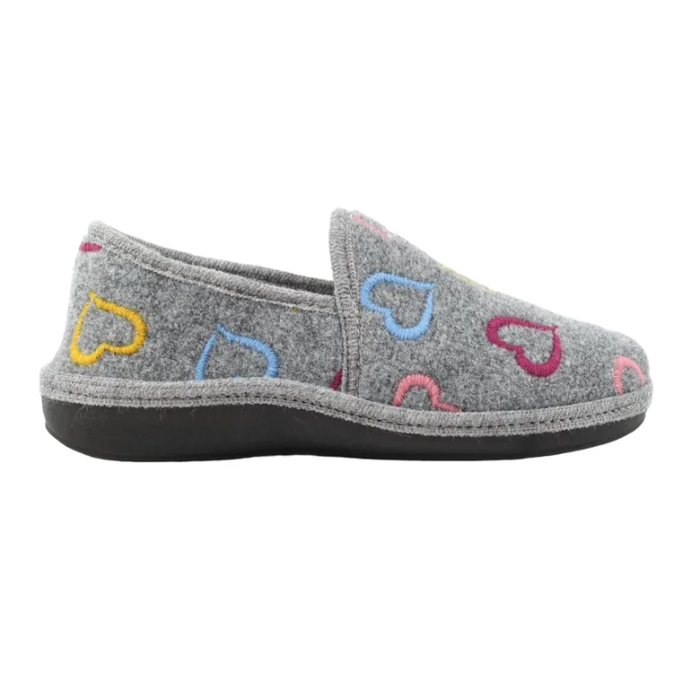 Lunar Womens/Ladies Joyful Slippers - Grey