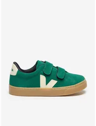 Veja Kids Suede Small Esplar Trainers in Green