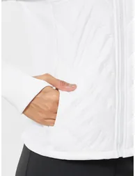 Solid Long Sleeve Thumbhole Detail Padded Jacket - 2