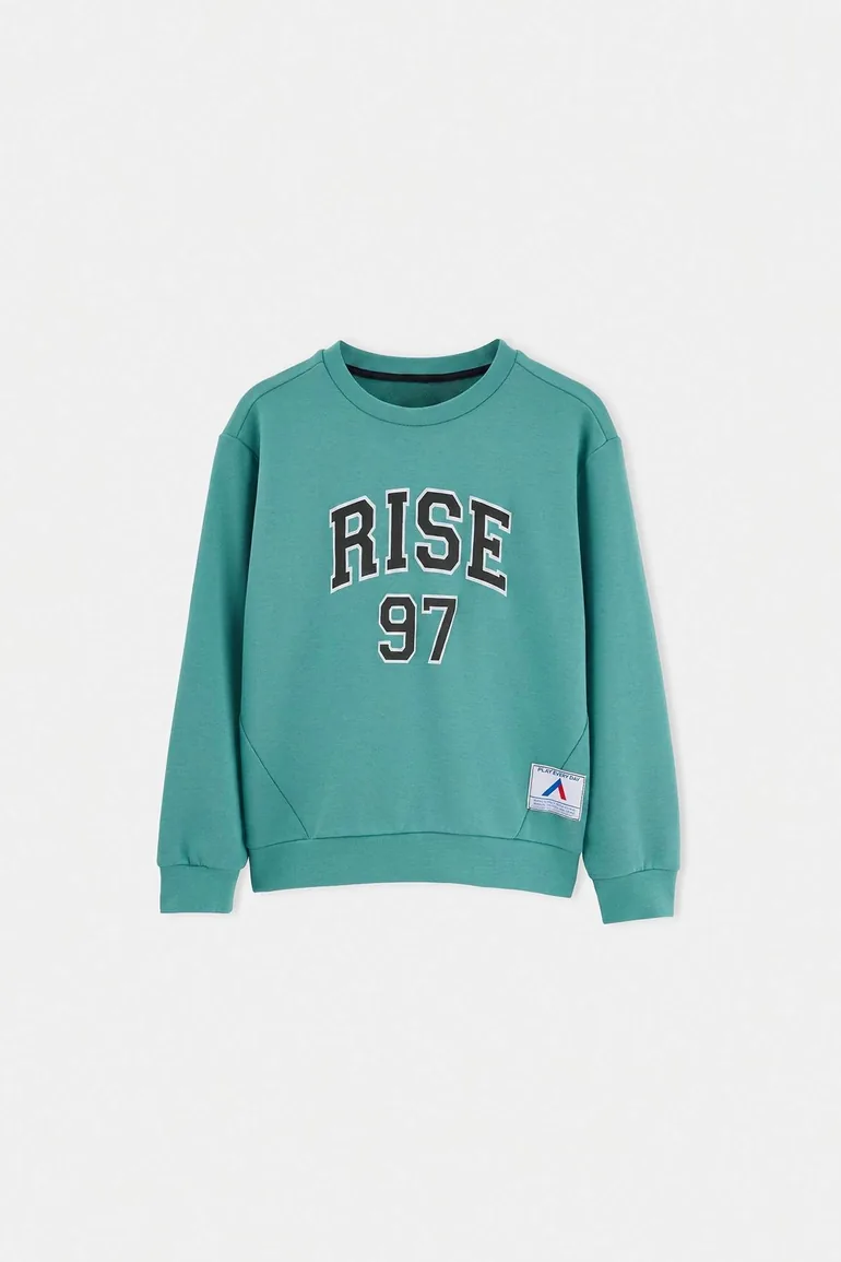 Mint Boy's Printed Knitted Sweatshirt - 3