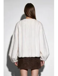 Light Luxury Crew Neck Eco Fur - 5