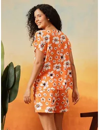 Floral Print T-Shirt and Shorts Set - 6