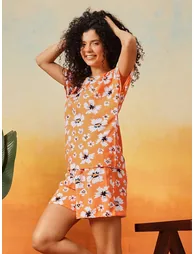 Floral Print T-Shirt and Shorts Set - 3