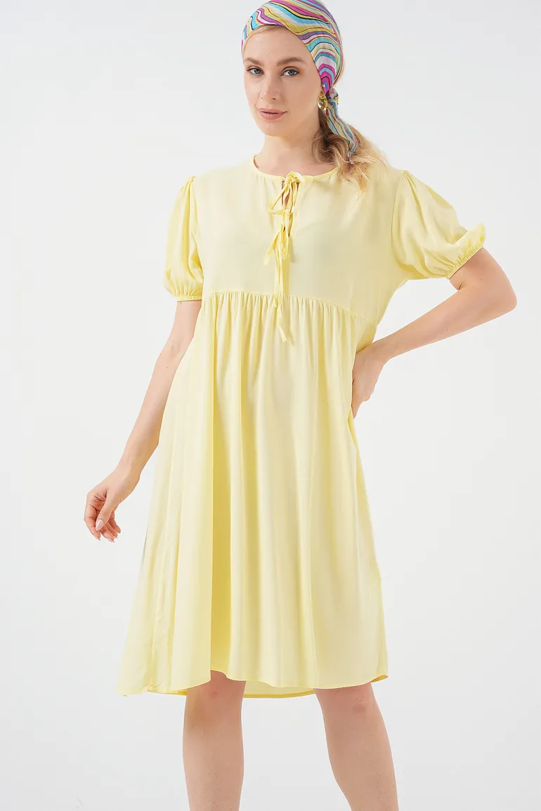 BDART Midi Dress with Bow Tie Closure - 2