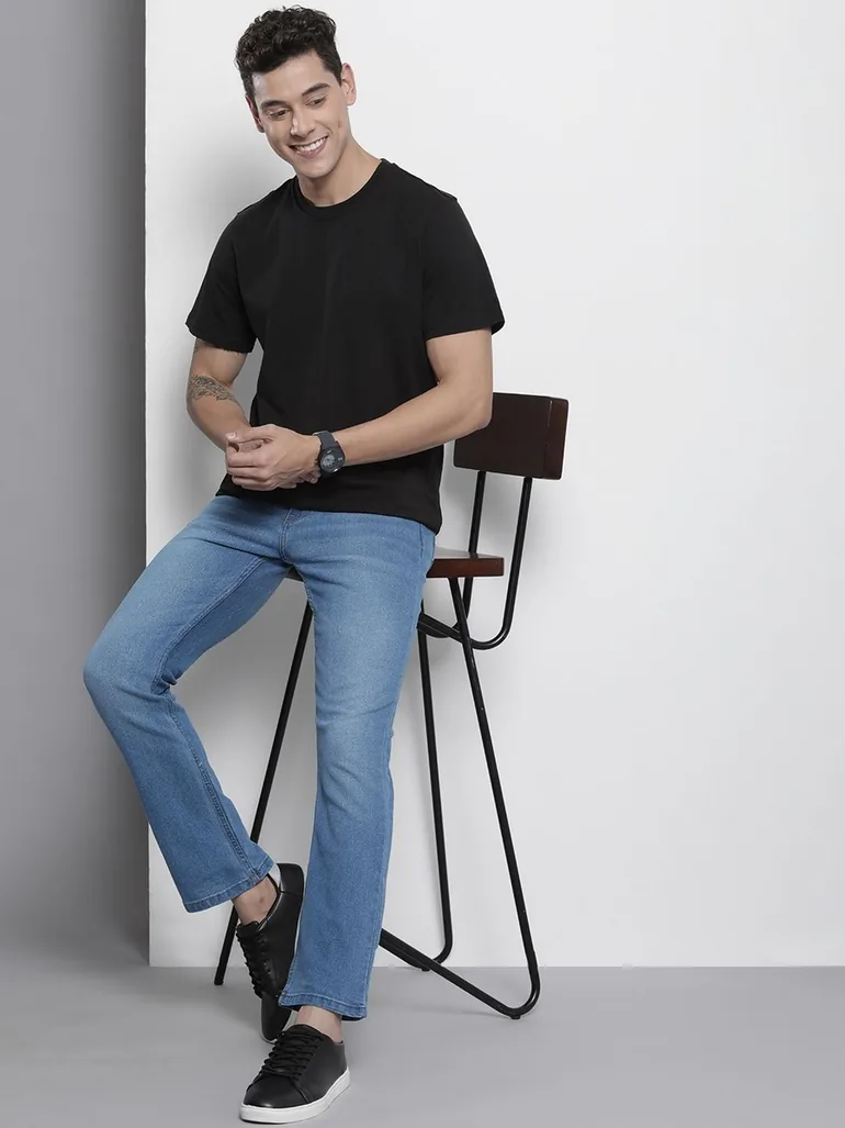 Men Mid Rise Bootcut Jeans