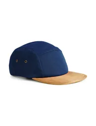 Beechfield Suede Peak 5 Panel Baseball Cap (Pack of 2) - Navy