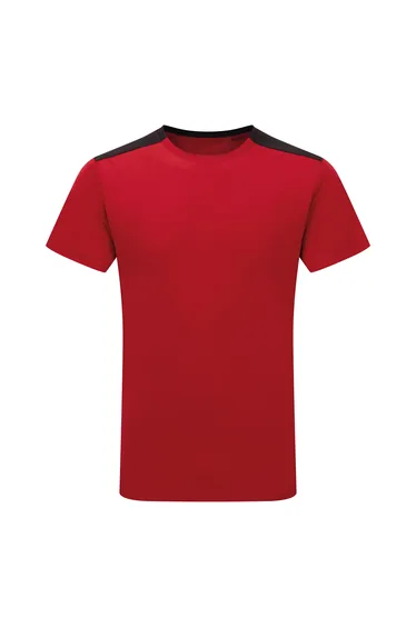 TriDri Unisex Adult Performance Contrast T-Shirt - Fire Red/Black