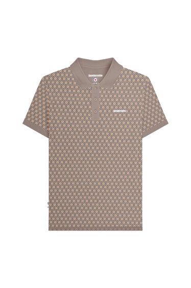 Lambretta Mens AW24 Geometric Polo Shirt - Cinder product thumbnail 2