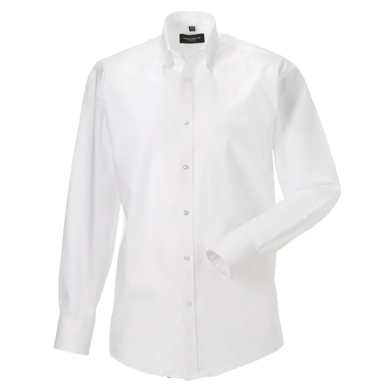 Russell Collection Mens Long Sleeve Ultimate Non-Iron Shirt - White - 2