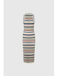 Iris Stripe Rib Dress Multi - 1