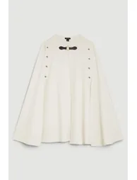 Military Trim Knit Cape - 3