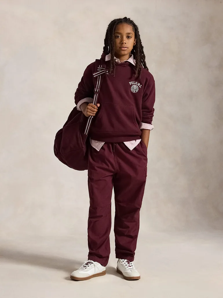 Ralph Lauren Boys Polo Logo Hoodie in Red
