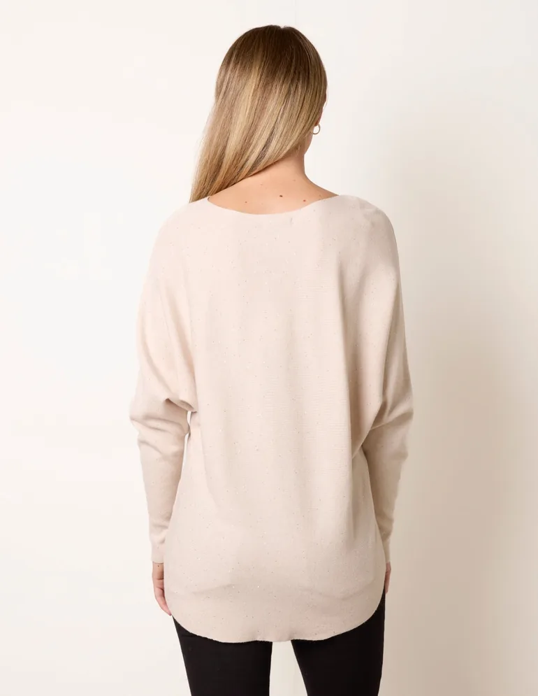 Batwing Glitter Knit Jumper - 3