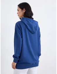 Oversized Longline Graphic Hoodie - 4