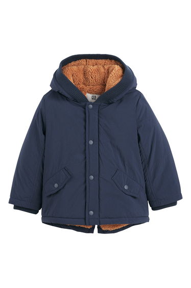 Warm Hooded Parka with Sherpa Lining