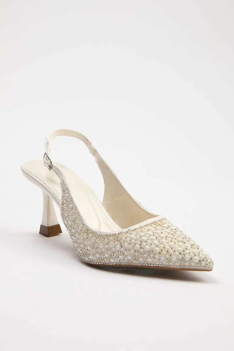 White Women's Heeled Shoes - 2