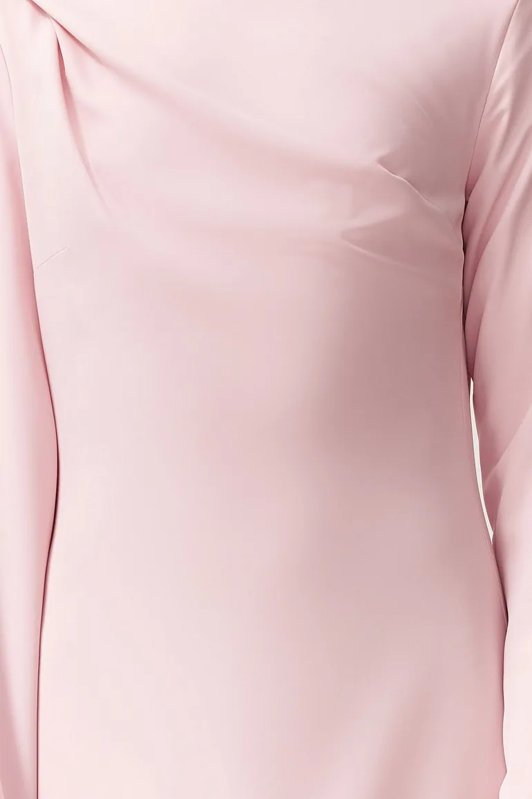 Powder Shawl Detailed Evening Dress - 7