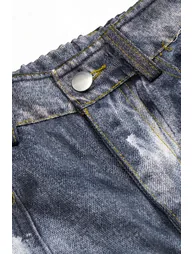 Abstract Print Pocket Barrel Trousers - 4