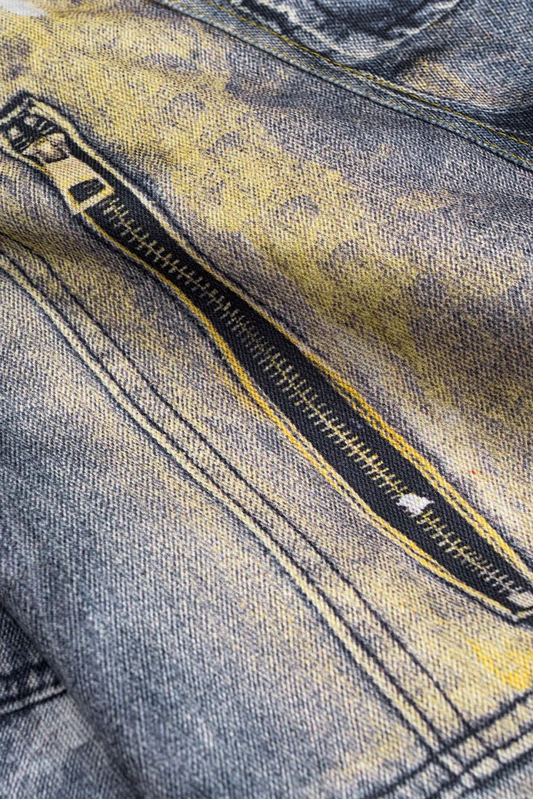 Abstract Print Pocket Barrel Trousers - 5