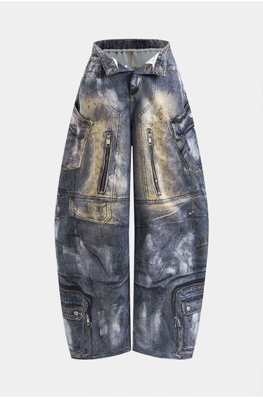Abstract Print Pocket Barrel Trousers product thumbnail 2
