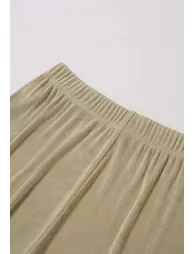 Relaxed Fit Flare Hem Pants in Sand - 1