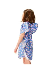 Roxy Kids Paradise Sunrise Hooded Surf Surfing Towel Poncho - Ultramarine - 2