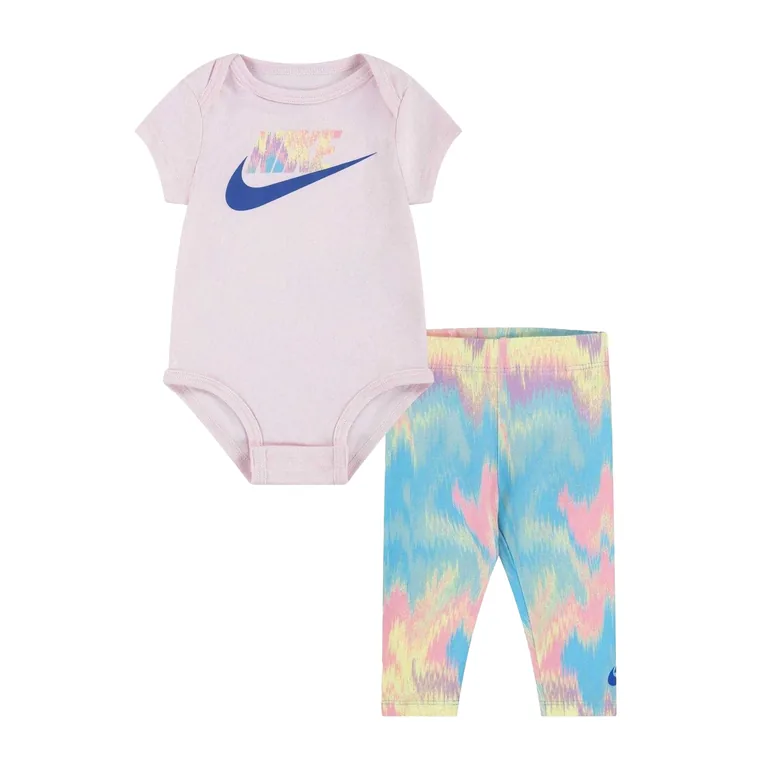 Nike Baby Girls Tie Dye Bodysuit Set - Ocean Bliss