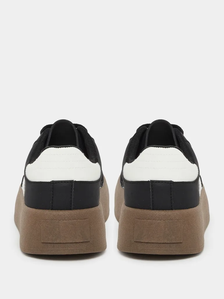 Women Black Platform Sneakers - 4