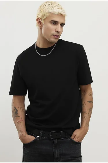 Black Slim Fit Crew Neck T-shirt 3 Pack