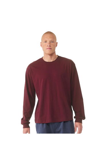 Bella + Canvas Heavyweight Boxy Long-Sleeved T-Shirt - Maroon