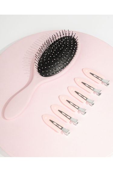 Brushworks Luxury Hair Styling Set (Pink)