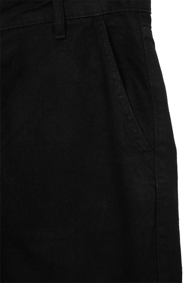 Black Baggy/90's Straight Fit Regular Waist Men's Jeans - 6