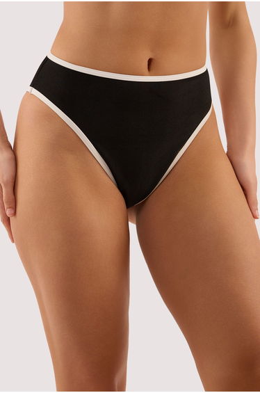 Ally Black & Ivory High Waist Bikini Brief
