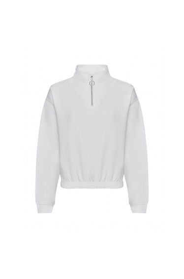 Awdis Womens/Ladies Just Hoods Crop Sweatshirt - Arctic White